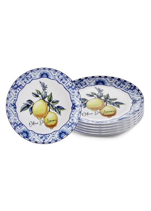 Hermia Juego de Platos de Servicio ODL0003 Amarillo, 6 Piezas